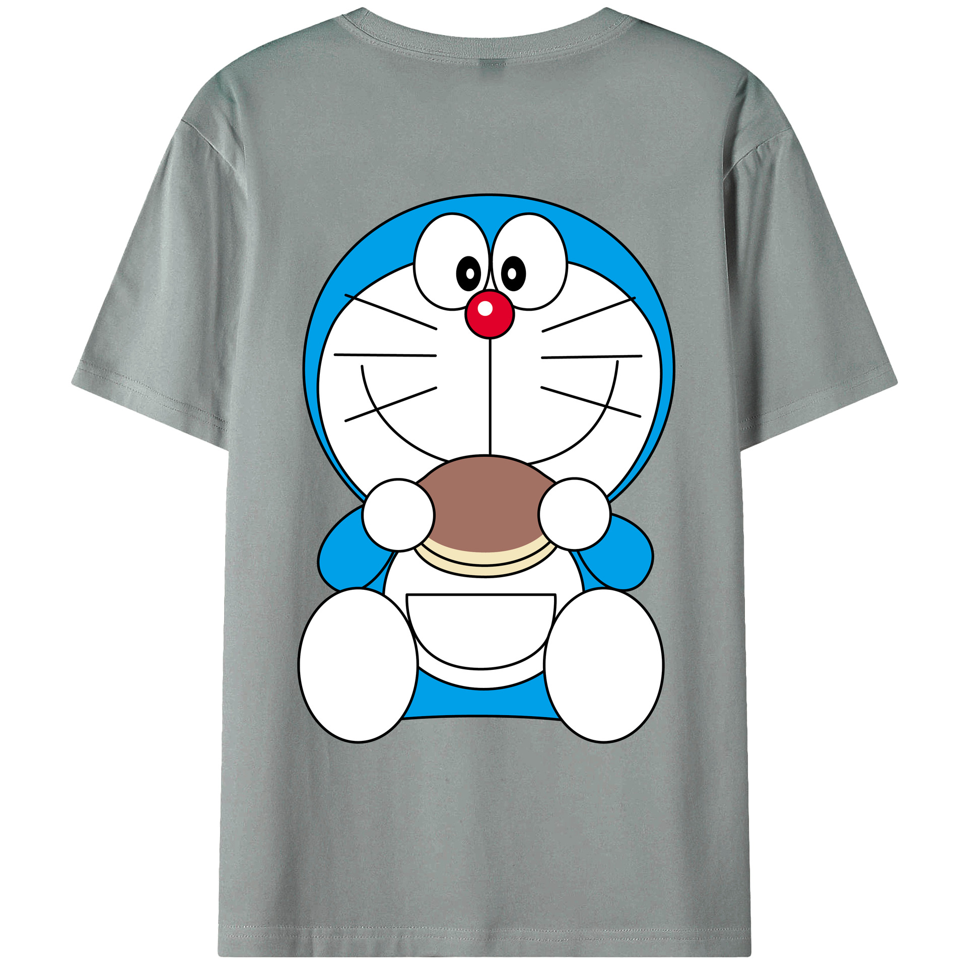 （画像用） ドラえもん Doraemon 綿100％ メンズ半袖Tシャツ（バックプリント） 通気性